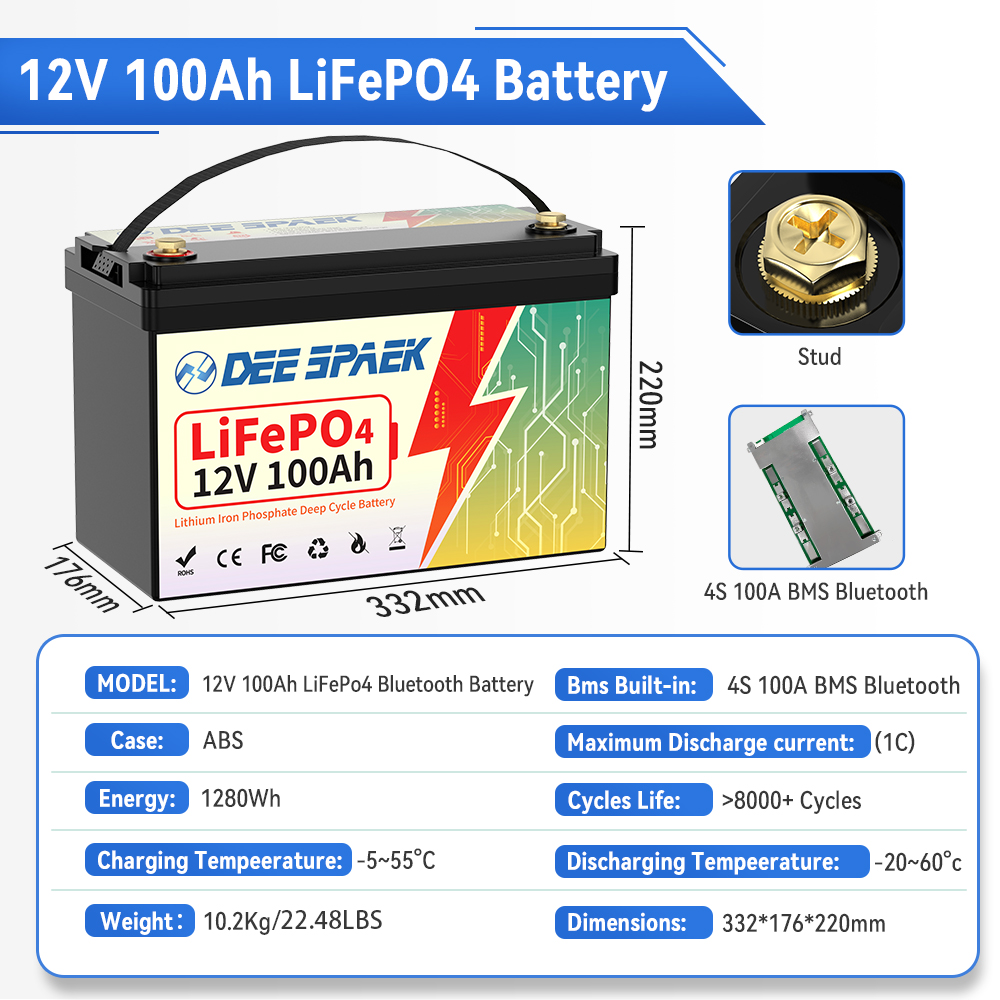 DEEPSPAEK 12V 100Ah Lifepo4 Ba - Fishing Depth Finder review and price
