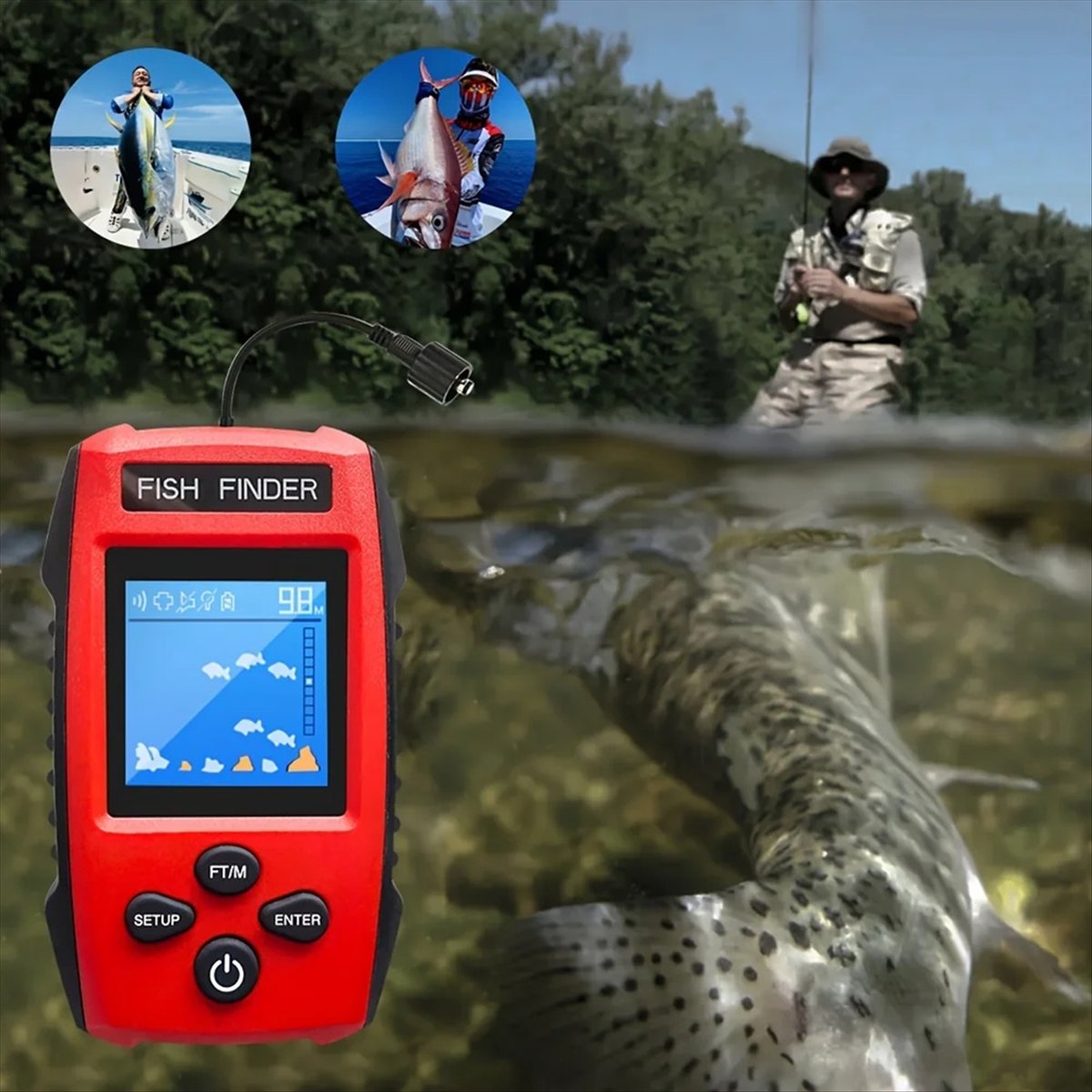 Color LCD Fish Finder Wired So - Fishing Depth Finder review and price